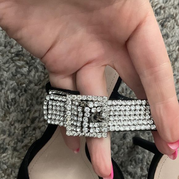 Schutz Black Heels with Sparkling Strap - Picture 10 of 10